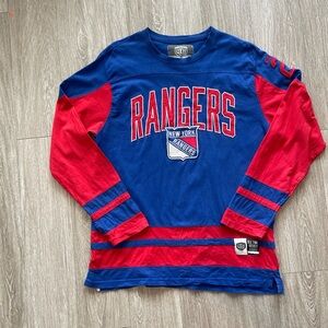New York Rangers Embroidered logo Long Sleeve Shirt